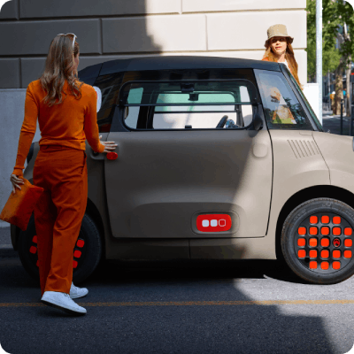 Front side view Citroën Ami compact electric city car affordable design for new drivers and urban mobility upgrade
